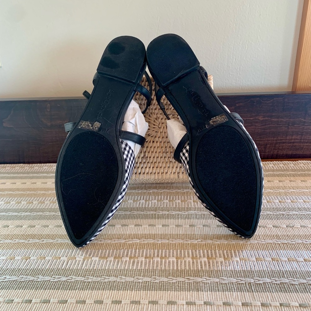🎉HP‼️💥Indigo Rd Black & White Gingham flats - Size 7.5✨✨✨ - Picture 10 of 12